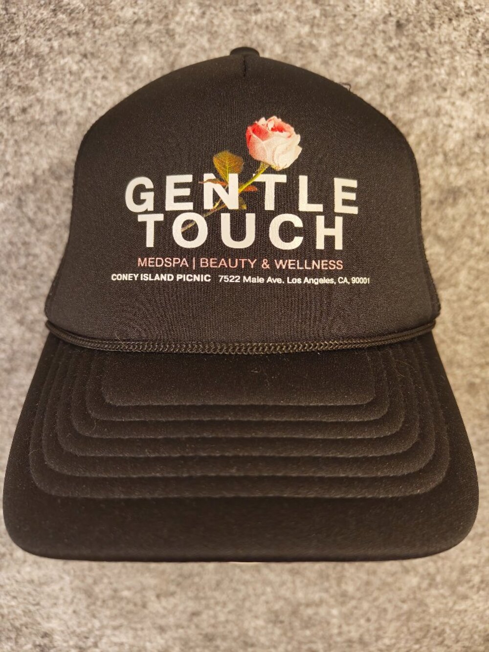 Coney Island Picnic Trucker Hat – Gentle Touch Medspa – Black Mesh Snapback